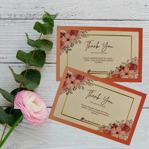 Watercolor Thank You Floral Business Card
